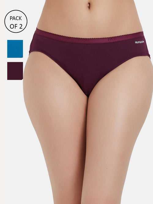 Fruit of the Loom FBKS02-2P Better Basics Cotton Women's Bikini - Pack of 2 - Color May Vary