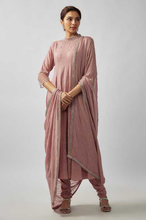 LA SAMIPHOOL ANARKALI - BLUSH PINK