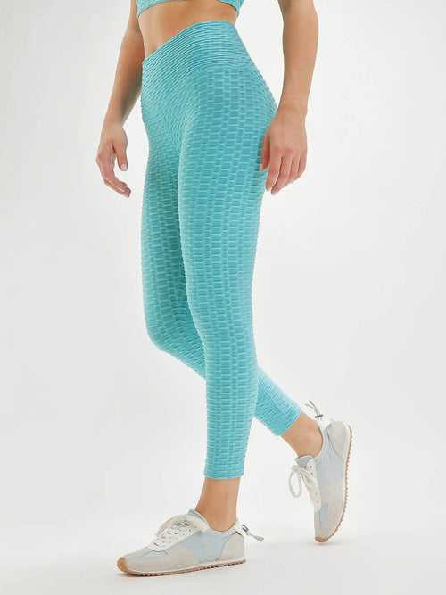 Teal Blue snatched leggings