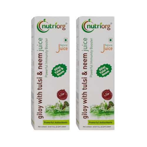 Nutriorg Giloy with Neem Tulsi  Juice 500 ml (Pack of 2*250ml)