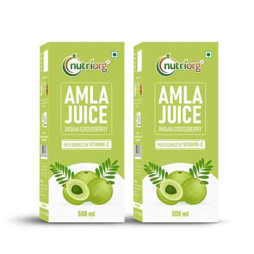Nutriorg Amla Juice 1000ml (Pack of 2*500ml)