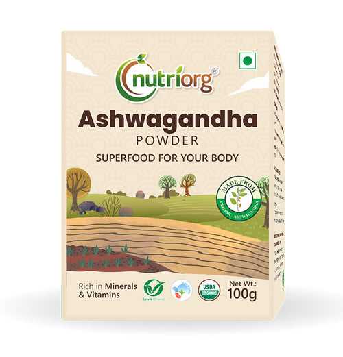 Nutriorg Certified Organic Ashwagandha Root Powder 100g