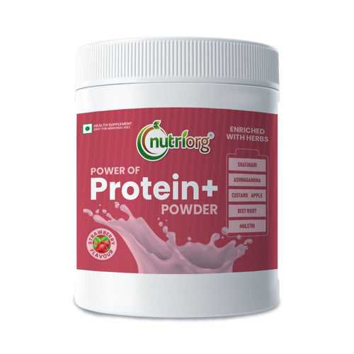Nutriorg Protein Plus Powder 400g (Strawberry Flavor) | Boost Energy | Muscle Strengthens