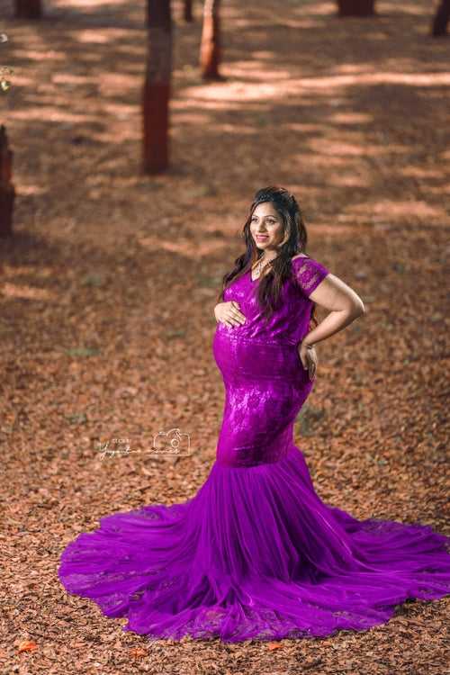 Rent A Purple Lace Maternity Gown