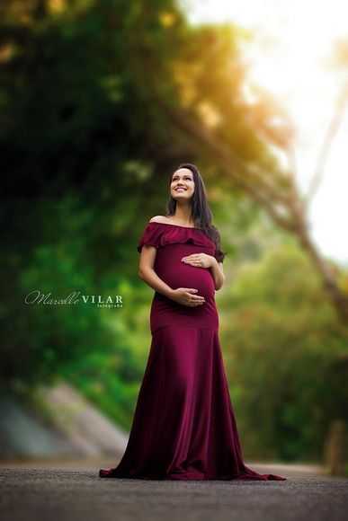 Designarche Wine Bodycon Maternity Dress