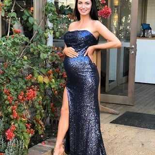 Rent A Sequin Grand Tube Maternity Party Wear Ball Gown