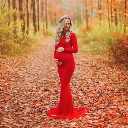 Designarche Red Bodycon Maternity Wear and Baby Shower Dress