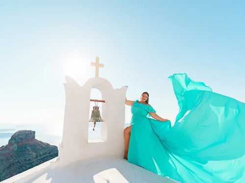 Tiffany Blue plus size Prewedding or proposal photoshoot Designarche Dress