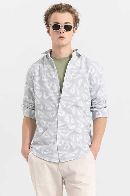 Trigon Grey Seersucker Shirt | Relove