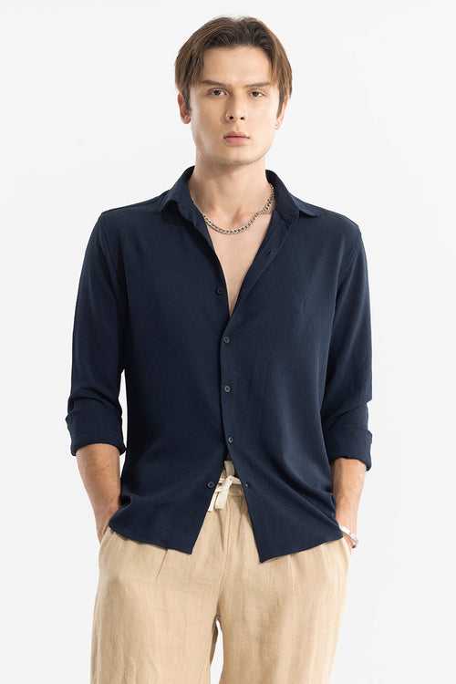 Chagrin Navy Shirt | Relove