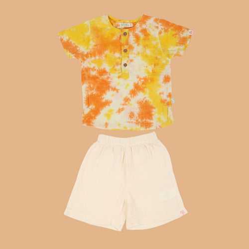 Cotton Kurta Shirt with Resort Short | Multicolour
