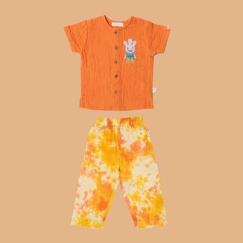 Cotton Kurta Shirt with Pant for Kids | Multicolour