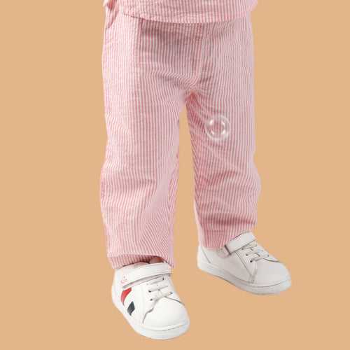 Cotton Pant for Kids | Pink & White