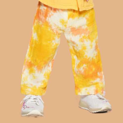Cotton Pant for Kids | Yellow & Orange