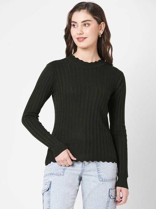 Women Solid Casual Wear Sweater