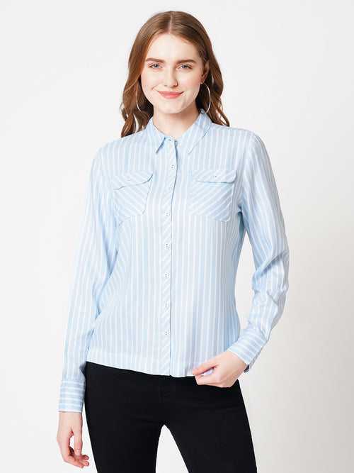 Women Striped Slim Fit Shirt