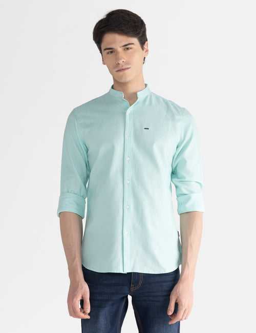 Men Slim Fit Dobby Shirt