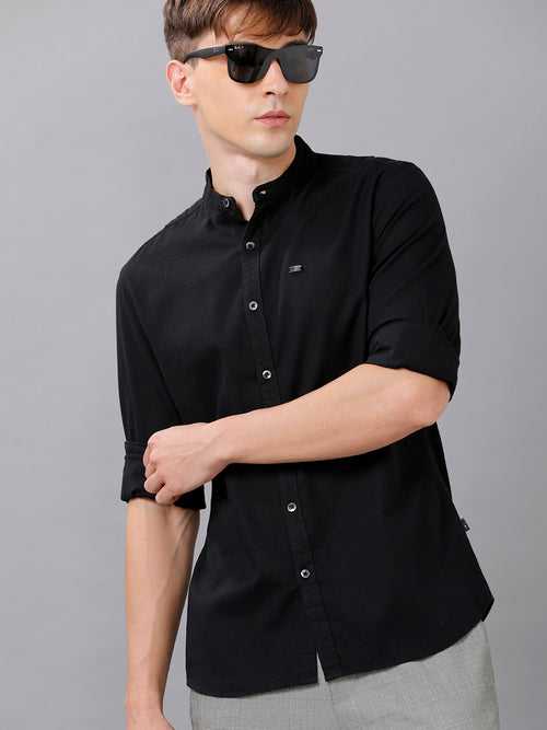 Men Slim Fit Dobby Shirt