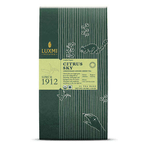 Lemongrass Ginger Green Tea | 25 Tea Bags | Organic Green Tea