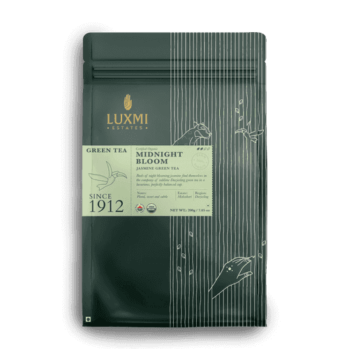 Midnight Bloom Jasmine Green Tea | 200 Gm Loose Leaf | Organic Green Tea