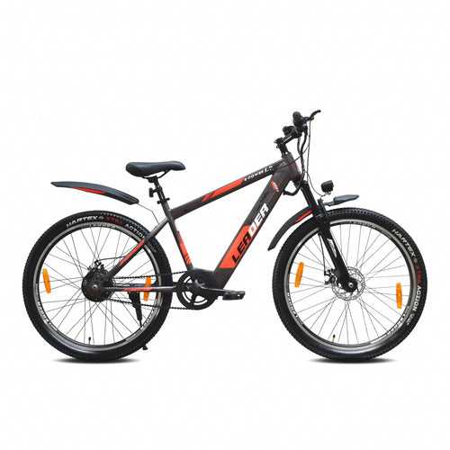 Leader E-Power L7 27.5T Electric Cycle with Front Suspension & Dual DISC Brake - Grey