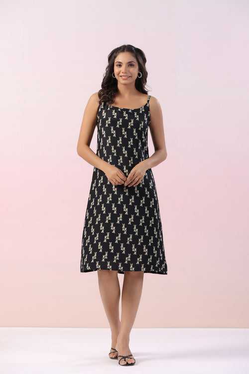 Dicentra Black Motif Russian Dress