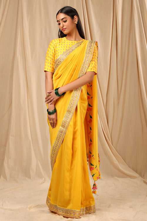 Yellow Lily Saree