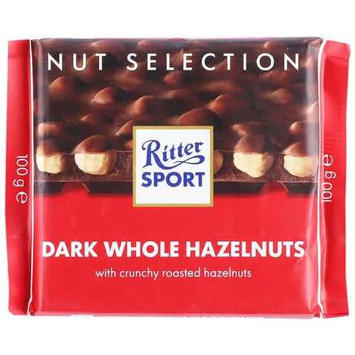 Ritter Sport Dark whole hazelnuts 100gm