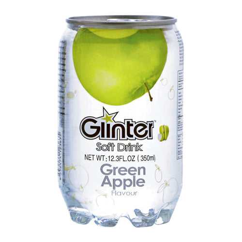 Glinter Soft Drink, Green Apple - 350Ml