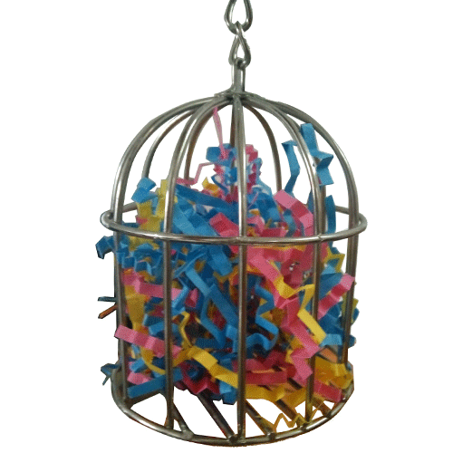 Small Stainless Steel Cage Treat Feeder - 5" x 3" x 3"