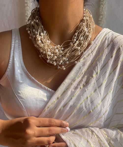 Ishaani // Ornamental Jute Necklace - Choker Version