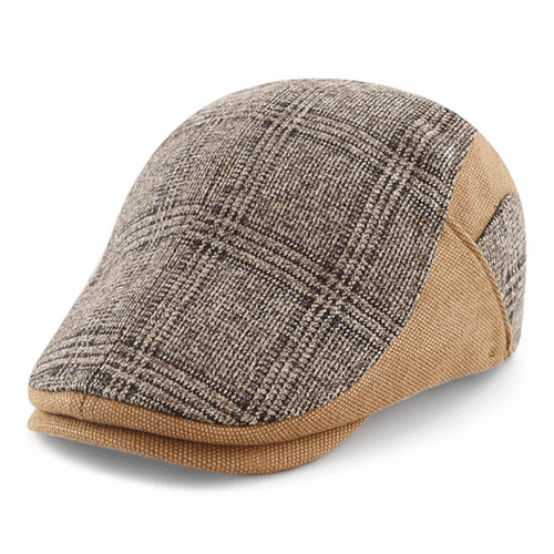 Chokore Retro British Plaid Ivy Cap (Coffee)