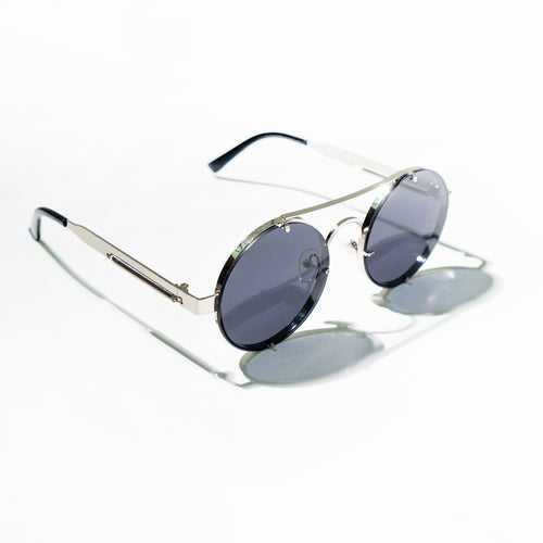 Chokore Retro Polarized Sunglasses (Black & Silver)