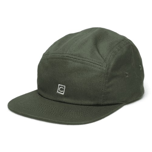 Chokore Cotton Camping Cap with Flat Brim (Army Green)
