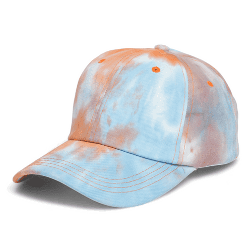 Chokore Pastel Tie-Dye Cotton Baseball Cap (Orange)