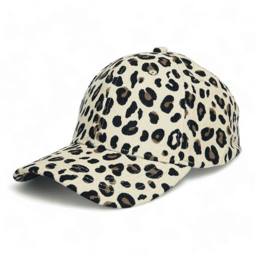 Chokore Leopard print Corduroy Cap (Beige)