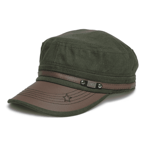 Chokore Breathable Flat Top Cap with Belt (Army Green)