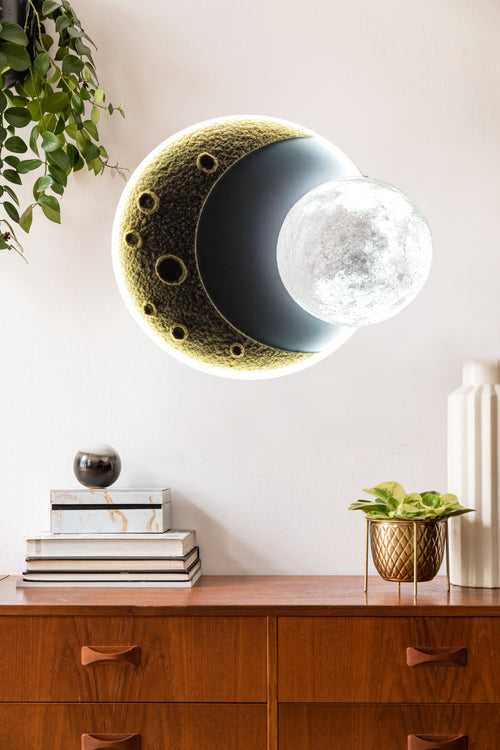 Crescent & Full Moon Wall Art by Satgurs