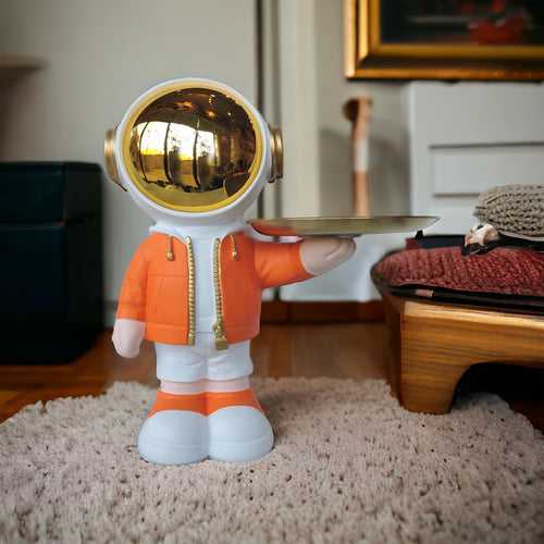 Astronaut Carrying Tray / White & Orange by Satgurus