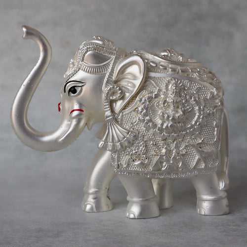 Vastu Elephant In Silver Matt Finish by Satgurus