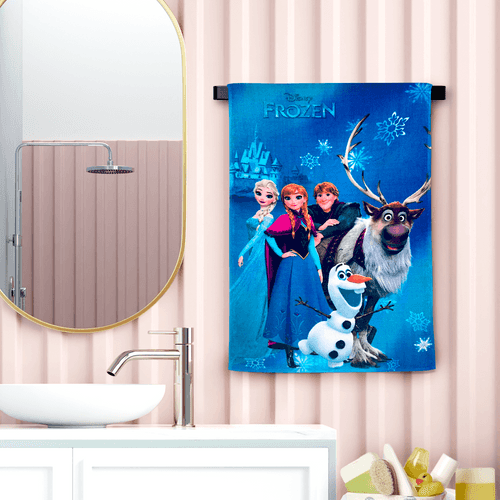 Disney Frozen Cartoon Printed Hand Towels For Kids - 40cmx60cm (Pack of 2)