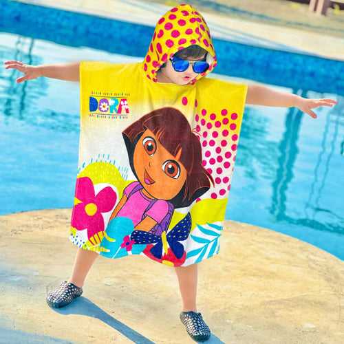 Dora Kids Hooded Poncho in 400 GSM