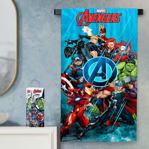 Avengers Kids Bath Towel - Blue