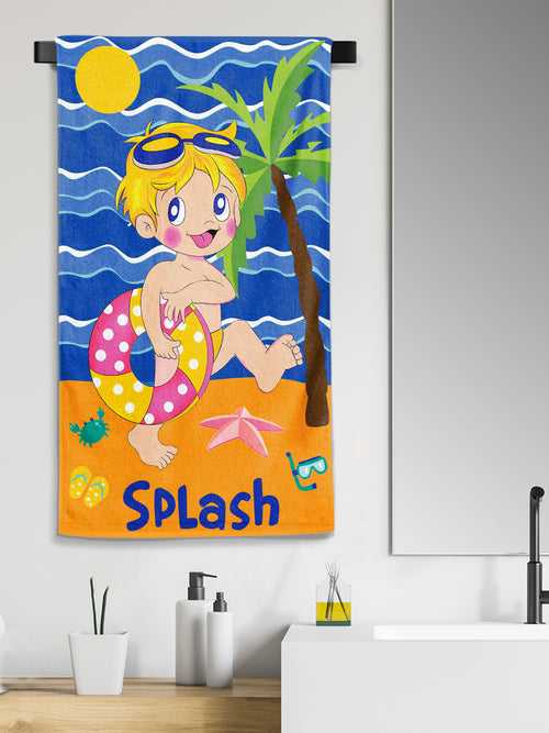 Cartoon Printed Cotton Kids Bath Towel (S) - Official Merchandise