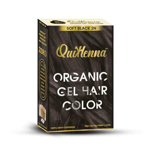QuikHenna Gel Organic Hair Colour Soft Black 2N byPureNaturals