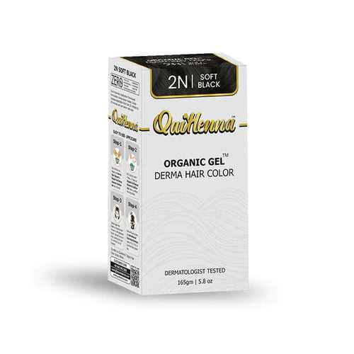 Quikhenna Derma Gel Organic Hair Colour Soft Black 2N  byPureNaturals
