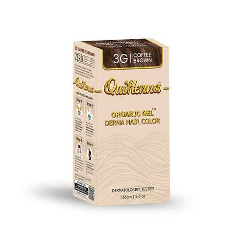 Quikhenna Derma Gel Organic Hair Colour Coffee Brown 3G byPureNaturals