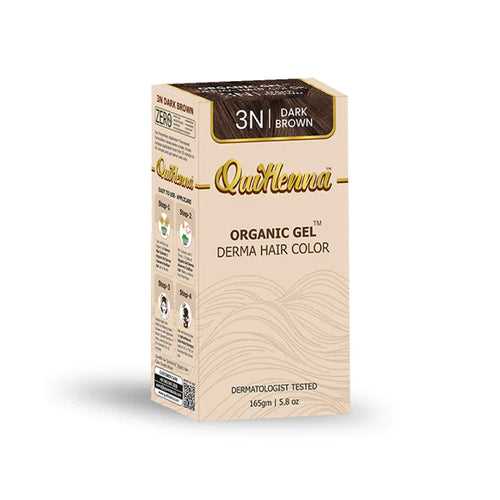 Quikhenna Derma Gel Organic Hair Colour Dark Brown 3N byPureNaturals