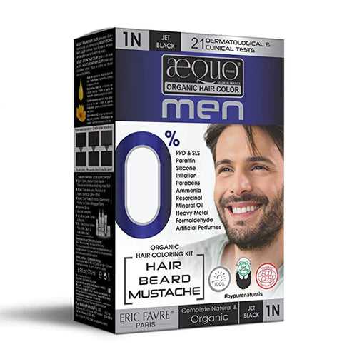 byPureNaturals Organic Cream Hair Colour for Men Jet Black 1N