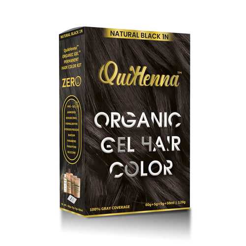 QuikHenna Gel Organic Hair Colour Natural Black 1N byPureNaturals